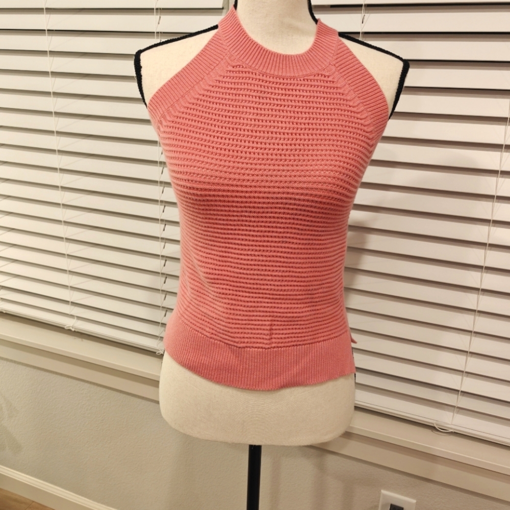 Ann Taylor Womens Pink Sleeveless Sweater Tank Top Size XS